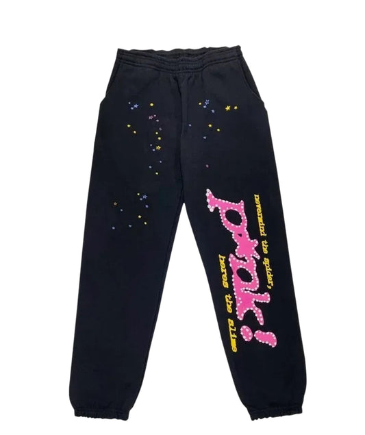 Sp5der P*nk Sweatpants Black